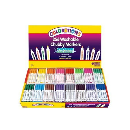 - Colorations Washable Chubby Markers - Set of 256 (Item # 256CHB)