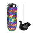thumbnail image 2 of Sikiie Cassette Tapes Print 18OZ Insulated Straw Cup, Portable Leak-proof Sports Water Bottle, Stainless Steel Water Cup Suitable for Home and Outdoor, 2 of 8