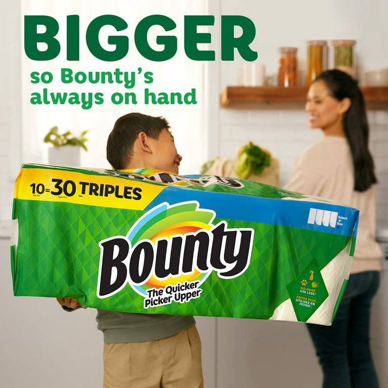 Bounty Select-A-Size Paper Towels, White, 6 Triple Rolls Free & Fast  Shipping