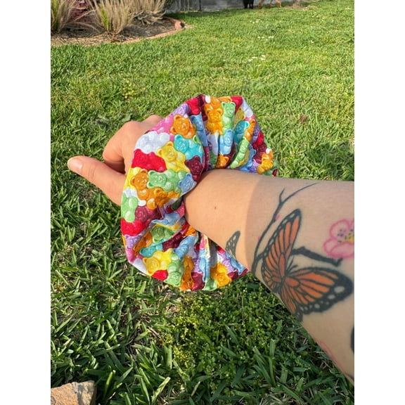 Gummy Bear Bliss Scrunchie Hair Tie Ponytail Hair Accessory