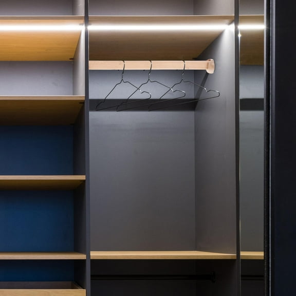 Hemoton Wooden Closet Rod for Hanging Clothes Closet Hanging Pole with 2 Ends Space Saving Closet Tension Rod Dowel Rod Heavy Duty Closet Bar with No Drilling Holder 40-50CM