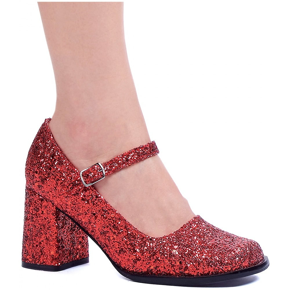 adult red glitter shoes
