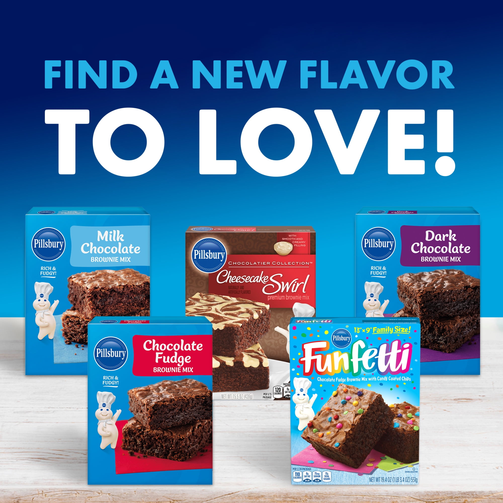 Pillsbury Cheesecake Swirl Premium Brownie Mix, 15.5 oz Box
