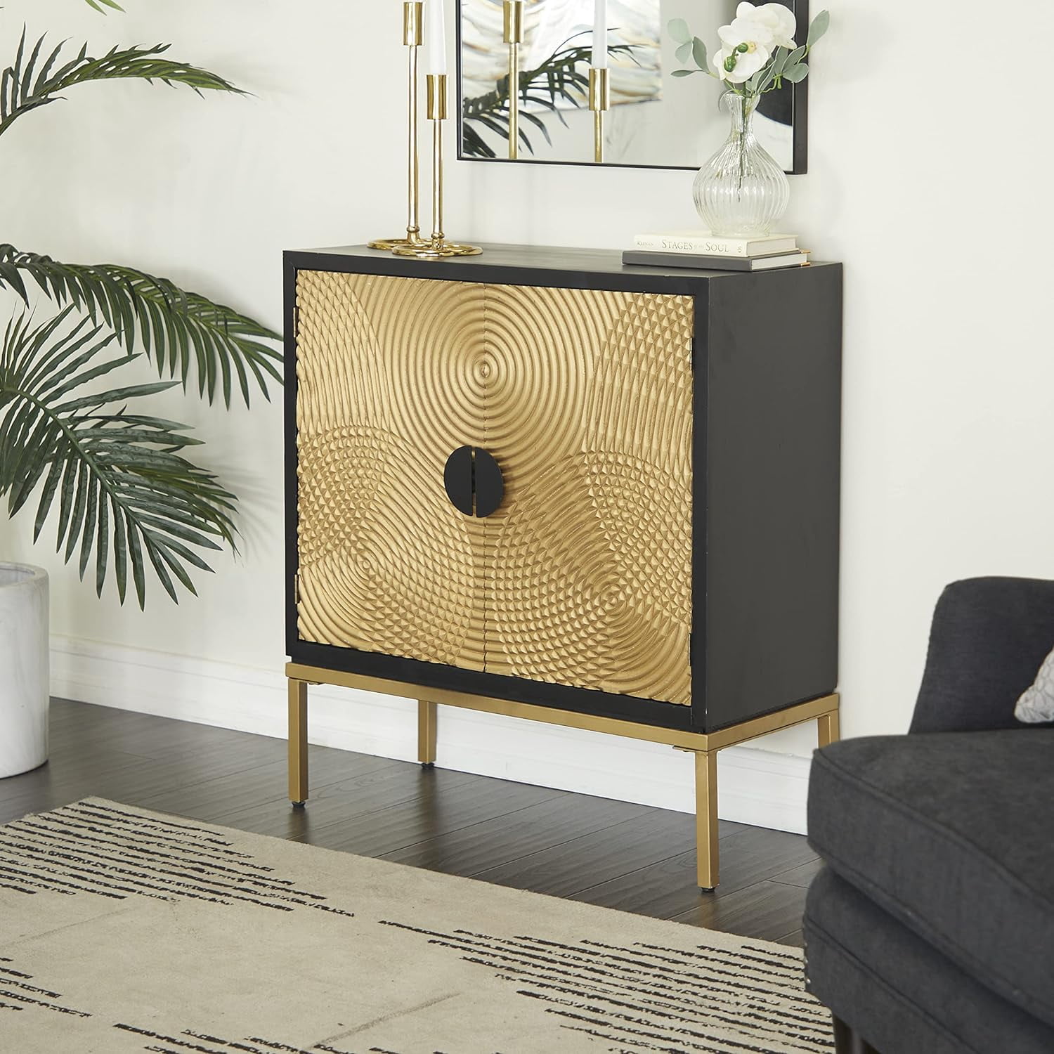 YONG Contemporary Wood Cabinet, LARGE SIZE, Bronze