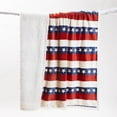 thumbnail image 3 of CARSTENS, INC. Ultra Premium Super Soft Plush Sherpa Fleece Oversized Throw Blanket 54" x 68", Americana, 3 of 7
