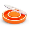thumbnail image 1 of Caja de pastillas redonda Organizador Caja de almacenamiento de vitaminas de 7 ranuras Contenedor Clasificador Pendientes Práctico soporte de tabletas Herramienta de suplemento Naranja Noticed HA009206-02B, 1 of 6