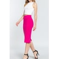 thumbnail image 4 of Moa Collection Mid-Length Knit Solid Print Pink Pencil Skirt, 4 of 5