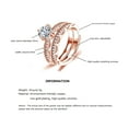 thumbnail image 2 of Bellitia Jewelry Rose Gold Plated Silver Adjustable Wedding Band Engagement Rings for Women, Cubic Zirconia Stackable CZ Promise Ring Infinity Anniversary Jewelry Set, 2 of 7