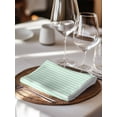 thumbnail image 6 of Green White Stripe Cloth Napkins Set of 6 Reusable Dinner Napkins, Modern Minimalist Geometric Striped Cocktail Napkin Washable Table Napkins for Wedding/Holiday Party/Baby Shower 20"x20", 6 of 7