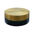 thumbnail image 5 of Meridian Furniture Sun Brushed Gold Top Coffee Table with Matte Black Base, 5 of 6