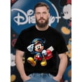 thumbnail image 1 of T-shirt 1 Pce Homme Mickey Mouse Facteur Graphique Noir Col Rond Décontracté avec Design Coloré Mickey comme Facteur, 1 of 5