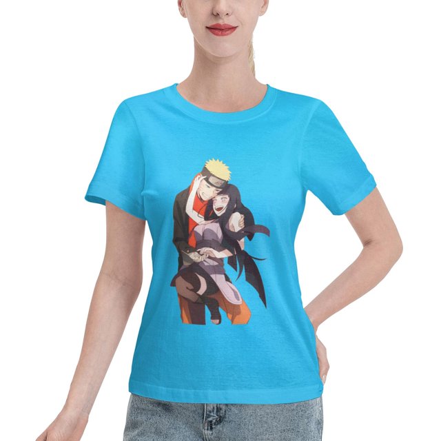 T-Shirt Basique à Manches Courtes pour Femmes Naruto Naruto Hinata