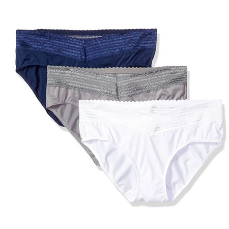 

Rovga Panties For Women Female Lace Panty Blue Gray White Cutout Briefs 3 Pcs