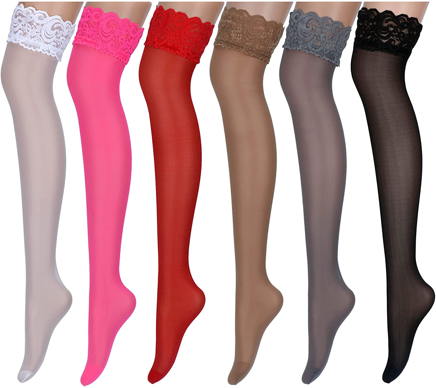 Lidogirl Lace Top Thigh High Stockings - Walmart.com
