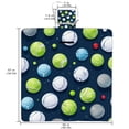 thumbnail image 2 of Tennis Canvas Picnic Blanket Outdoor Waterproof Portable Mat for Camping Beach Park - Lightweight Foldable Picnic Rug with Carry Strap - Extra Large Size Family-Friendly Plaid Pattern, 2 of 6