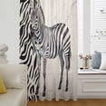 thumbnail image 6 of Vintage Zebra Sheer Curtains 72 Inches Long, Modern Art Animal Watercolor Light Filering Curtains, Breathable Simi Curtain Privacy Drapes for Living Room Bedroom Lightweight Window Treatment, 6 of 9