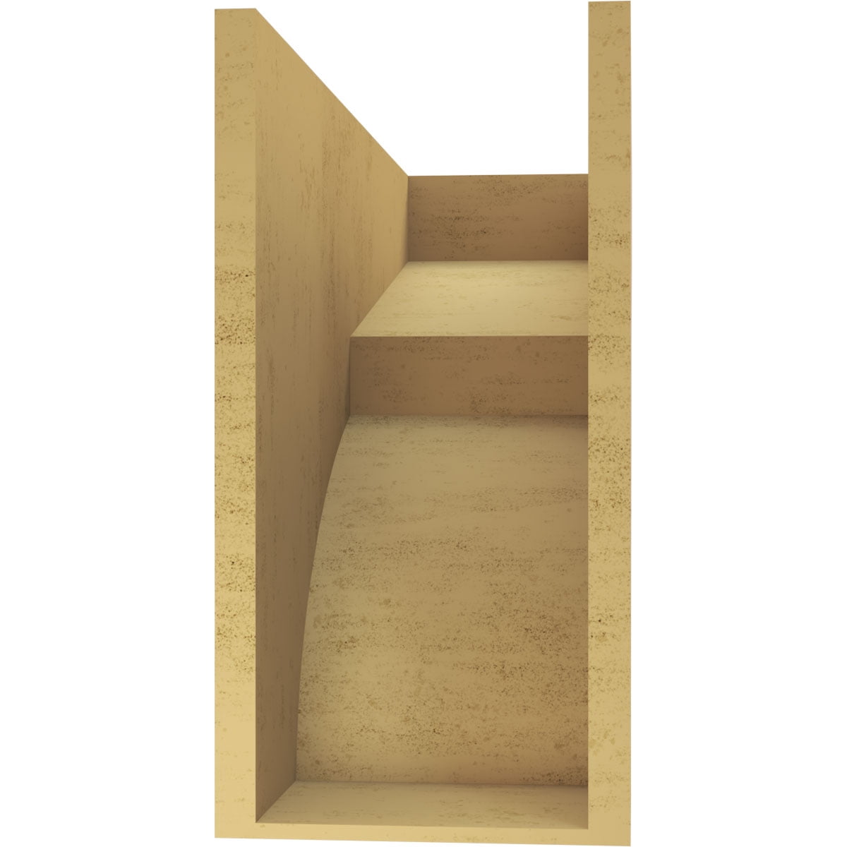 10"W x 30"D x 20"H Classic Monterey Rough Cedar Woodgrain TimberThane Corbel, Primed Tan