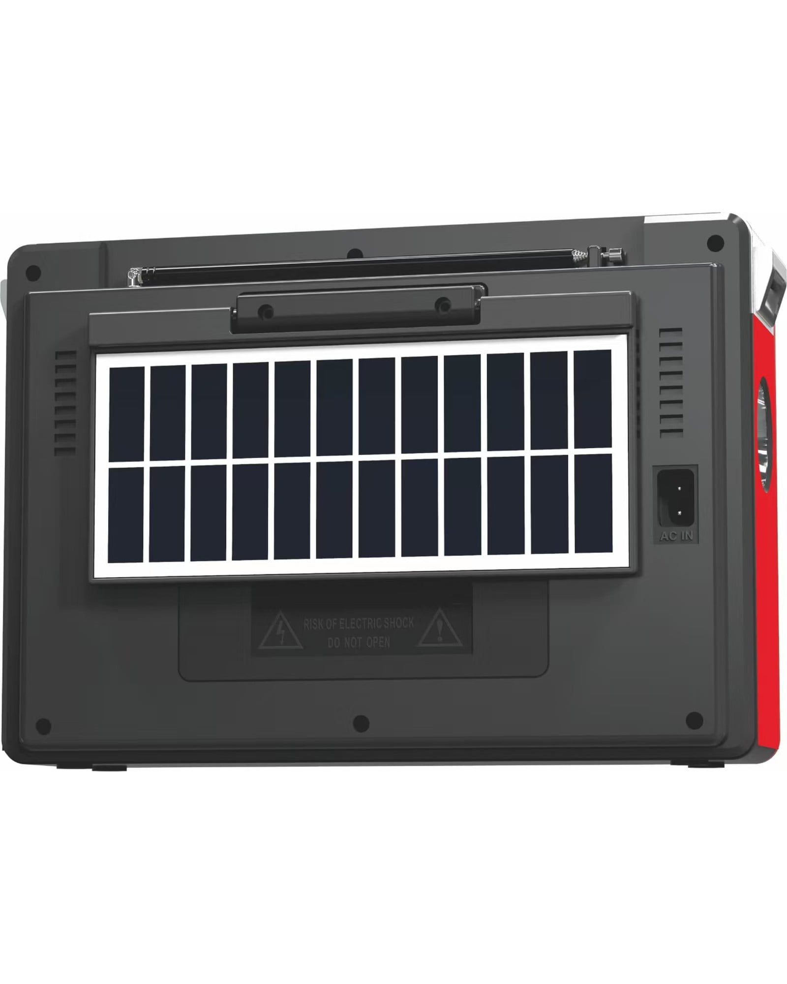 Dolphin SP-420BT Solar Portable Bluetooth Radio with MP3, LED Flashlight - Black