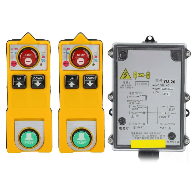 Waterproof Hoist Crane Remote Control with Smart Wireless Technology, ABS Shell, IP68 Level, for Industrial Use