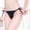 Black, variant on Women's Adjustable Side Tie Cotton Panties Seamless Bikini Briefs with Soft Feel Travel Underwear
