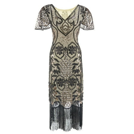 

ZHAGHMIN Black Skirts For Women Knee Length V-Neck Midi Tassels Sleeve Dress Vintage Women Length Hem Short Flapper Skirt Skirted Leggings For Women Raffia Table Skirt Trendy Skirts Bed Skirt For Ad