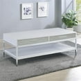 thumbnail image 3 of Mirage White Wood and Chrome Cocktail Table, 3 of 10