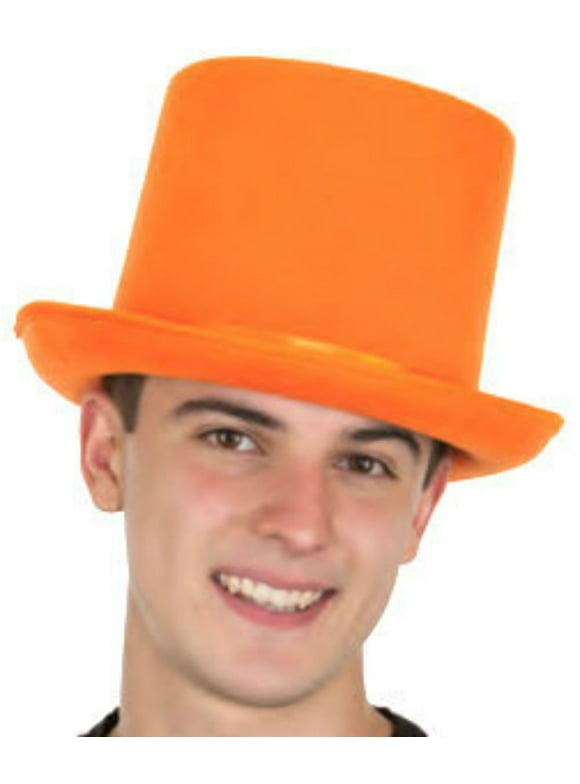 Orange Felt Top Hat With Satin Band Dumb And Dumber Tuxedo Costume Movie