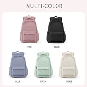 School Backpack Womens College Rucksack Lightweight School Bag Water Resistant Casual Travel Daypack College Secondary School Bags for Students fits 14 Inch Laptop Bookbag Pink