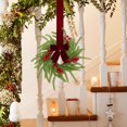 thumbnail image 7 of Christmas Artificial French Style Pine Wreath With Long Bow Rustic Elegant Christmas Wreath for Front Porch Door Window Wall Kitchen Cabinet Indoor Outdoor Decor, 7 of 7