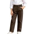 thumbnail image 2 of ZBSOKO Boys Casual Pants Straight Leg Elastic Waist Flat Front Pant with Side Pockets Solid Color School Uniform for Kids Teen 5-15 Years, 2 of 7
