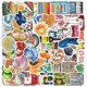 thumbnail image 1 of 50 PCS Aesthetic PVC Stickers Removable Decals for Laptop Luggage Skateboard Customization Multicolor, 1 of 4