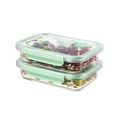 thumbnail image 3 of The Pioneer Woman Painted Meadow 2.3-Cup Rectangle Tritan Food Storage Containers with Tritan Lid, Set of 2, 3 of 12