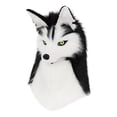 thumbnail image 1 of KLKCMS Husky Wolf Head Hat Accessory for Outdoor Activity Stage Performance Holiday Black White, 1 of 9