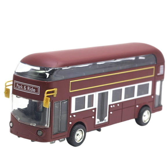 Rvidsgi Bus Model Simple Operation Kid Toys 1/48 Scale Bus Classique à Impériale pour Garçon