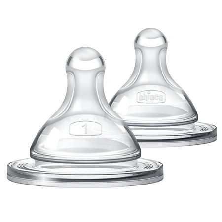 UPC: 0049796217117 | Chicco Duo 100% Silicone Intui-Latch Baby Bottle Nipple with Anti-Colic Valve Skin-Like Texture and Breast-Like Flow Stage 1 – Slow Flow 2pk 0+ Months – Clear