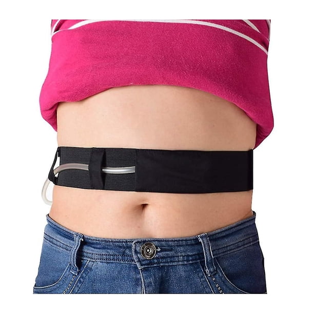 Cinturón de diálisis peritoneal, soporte de tubo G/peg, banda abdominal transpirable y ajustable para catéter, M
