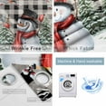 thumbnail image 2 of Fsddascl Plaid Snowman Christmas Blackout Curtains for Bedroom/Living Room, Thermal Insulated Kitchen Curtains, Xmas Tree Snowflake Birds Branches Grommet Darkening Window Treatment Drapes 52"x63"x2, 2 of 6
