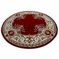 thumbnail image 5 of Rugsotic Carpets Hand Tufted Wool Eco-Friendly Area Rugs - 5'6''x5'6'', Round, Red White, Modern Contemporary Design, High Pile Handmade Anti Skid Rugs for Living Room, Bed Room (K04031), 5 of 5