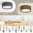 thumbnail image 6 of LEDET 15.7 in. Black Ceiling Light Rattan Weaving Shade Home Decor Pendant Lamp, 6 of 7