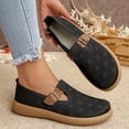 thumbnail image 6 of Samdudou Slip On Shoes for Women Closed Toe Breathable Woven Knit Flats Adjustable Instep Strap Round Toe Casual Outdoor Walking Footwear for Everyday Errands, 6 of 9