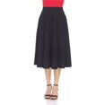 thumbnail image 1 of White Mark 709-01-XL Jupe Midi Évasée pour Femmes avec Poches - Noir, Extra Large, 1 of 6