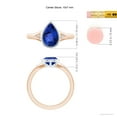thumbnail image 5 of ANGARA Natural Pear-Shaped 1.95 ct Tanzanite Ring with Diamonds in 14K Rose & White Gold for Women (Size-10x7mm) | December Birthstone, Anniversary, Jewelry Gift for Women | Natural Tanzanite Ring, 5 of 10