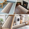 thumbnail image 4 of Hallway Runner Rug 2'x6', Brown Beige Ombre Long Non-slip Runner Rugs, Farmhouse Vintage Wooden Striped Washable Outdoor Indoor Throw Floor Carpet Mat for Living Room/Bedroom/Kitchen/Office/Laundry, 4 of 9