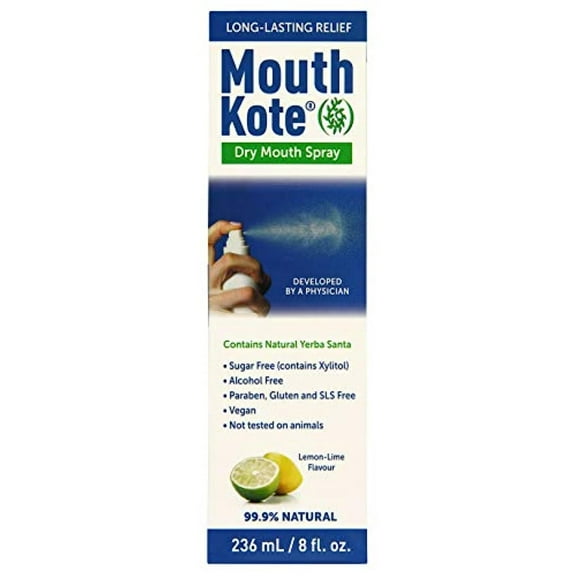 Mouth Kote Dry Mouth Spray Long Lasting Relief,  Lemon Lime, 8 Oz, 3 Pack