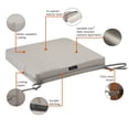 thumbnail image 3 of Classic Accessories Ravenna® Rectangular Patio Seat Cushion Slip Cover & Foam - Durable Outdoor Cushion, Mushroom, 21"W x 19"D x 3"Thick, 3 of 22