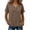 #0168-Brown, variant on Women's Chic V Neck Tops Boxy Short Sleeve Summer Lightweight Tunics Blouse Holiday Vacation Clothing