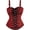 Red, variant on Steampunk Corset Tops for Women Bustier with Straps Pirate Costume Gothic Ladies Basques Halloween Brown 3XL