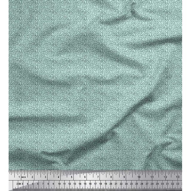 Soimoi Polyester Crepe Fabric Leopard Skin Small Print Fabric by The Yard 42 Inch Wide