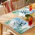 thumbnail image 4 of Octopus Coastal Placemats Set of 6 Summer Beach Nautical Starfish Compass Place Mats Indoor Wipeable Table Mats Washable Cloth Dining Table Placemats for Kitchen Holiday Party Home Decor 13x19 Inch, 4 of 9