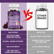 Mulittea Glucosamine Chondroitin Gummies - مكمل دعم مشترك ذو قوة إضافية مع MSM و Elderberry للمفاصل الطبيعية ، دعم مناعي مضاد للأكسدة للبالغين والرجال والنساء - (حزمة 2)